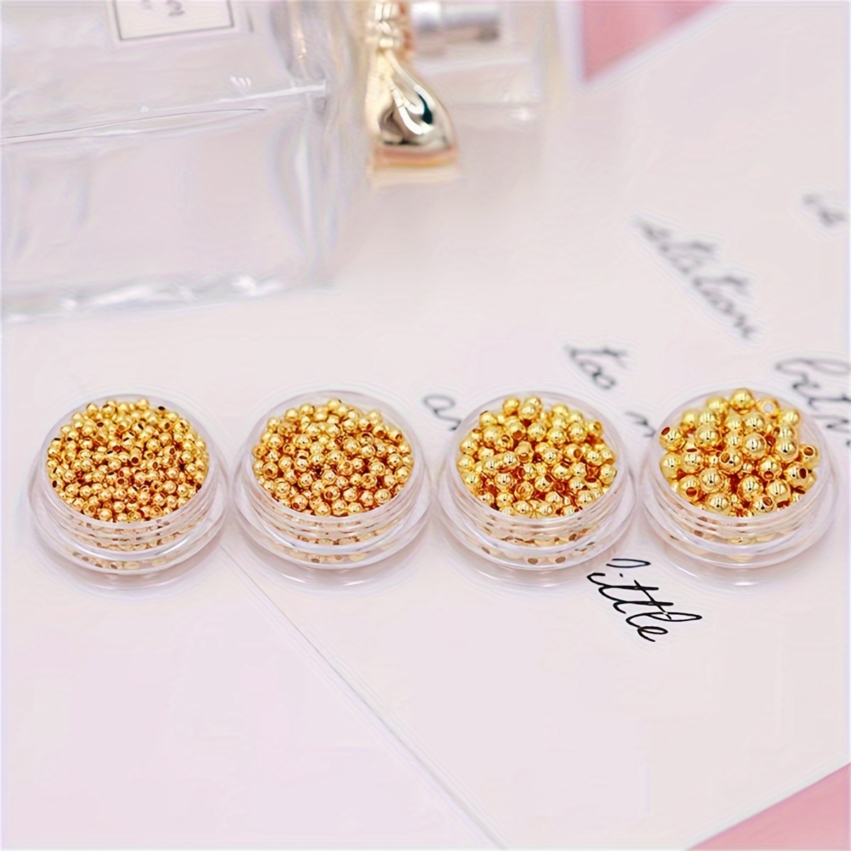 5Mm Gold-Plated Round Beads for Bracelet and Necklace Making
